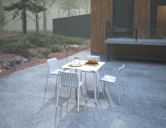 L 1 Roku Diningsetsquare White