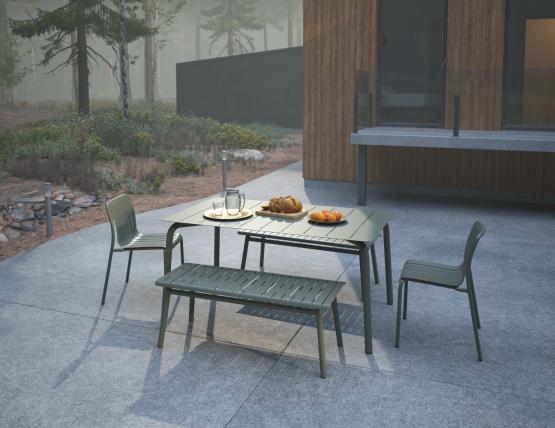 L 1 Roku Diningset120benches Green