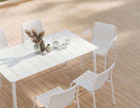 L 2 Roku Diningtable 160 Chair White Residential