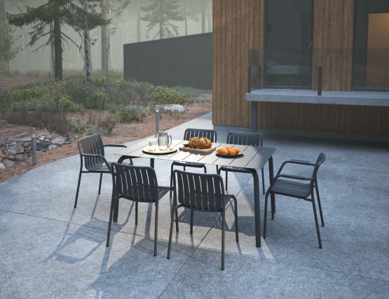 L 1 Roku Diningset160 Charcoal22