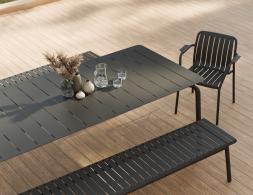 L 2 Roku Diningtable 240 Bench Charcoal Residential