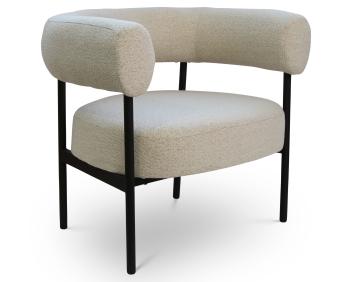 Marlowe Lounge Chair Ivory Cream Fabric by Bent Design image