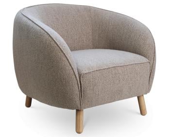 Willow Lounge Chair Oyster Grey Fabric by Bent Design image