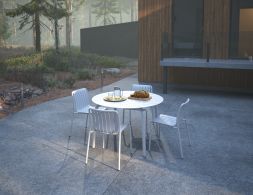 L 1 Roku Diningsetround White