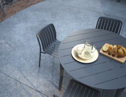 L 3 Roku Diningsetround Charcoal