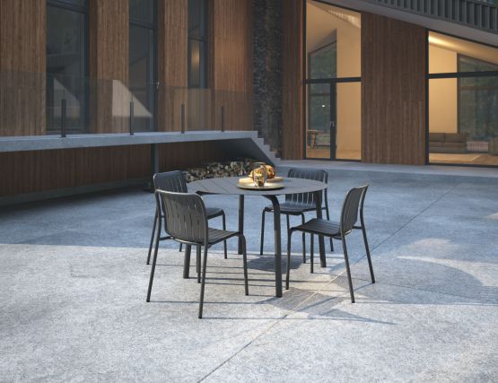 L 2 Roku Diningsetround Charcoal