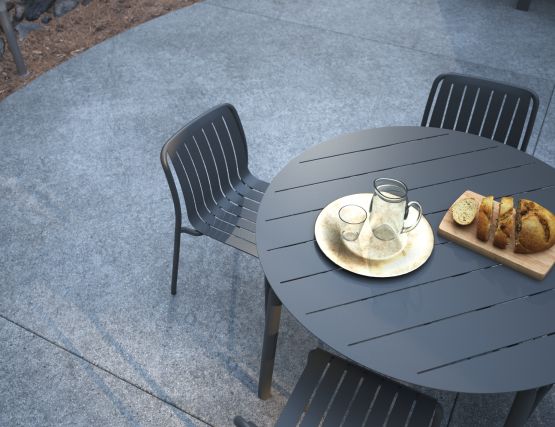 L 3 Roku Diningsetround Charcoal