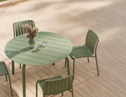 L 2 Roku Diningtable 120d Chair Green Residential