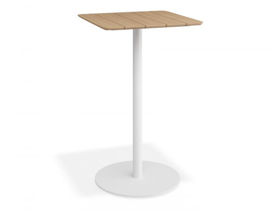 P 1 Roku Teakbartable 65x65 White