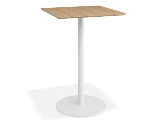 P 1 Roku Teakbartable 75x75 White