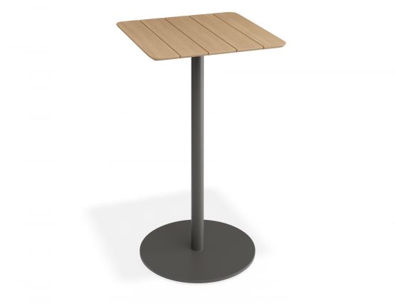 P 2 Roku Teakbartable 65x65 Charcoal