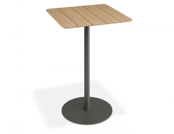 P 2 Roku Teakbartable 75x75 Charcoal