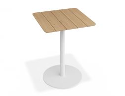 P 2 Roku Teakcafetable 65x65 White