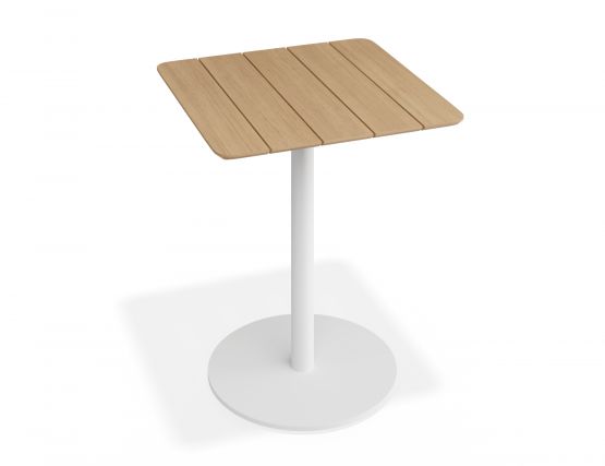 P 2 Roku Teakcafetable 65x65 White