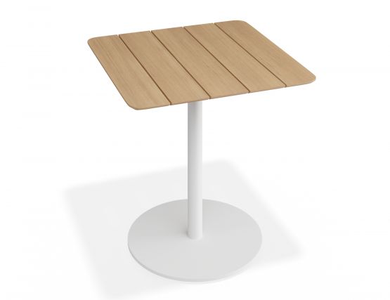 P 2 Roku Teakcafetable 75x75 White
