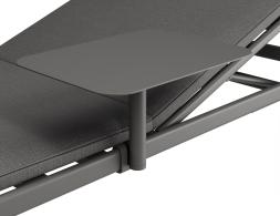 P 5 Verano Sunlounge Sidetable Charcoalframe Darkgreyfabric