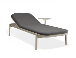 P 1 Verano Sunlounge Sidetable Latteframe Darkgreyfabric