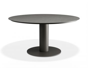 Orb Outdoor Dining Table 150cm Charcoal with Urban Grey Ceramic Top by Bent Design image