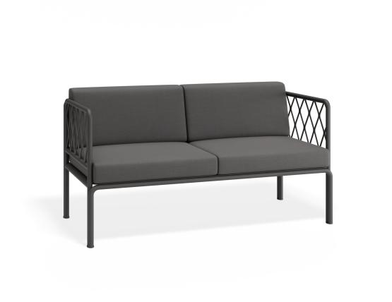 P 1 Sevillev2 2seater Charcoalframe Darkgreycushion