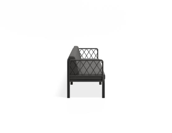 P 3 Sevillev2 4seater Charcoalframe Darkgreycushion