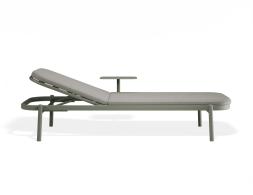 P 3 Verano Sunlounge Sidetable Greenframe Lightgreyfabric