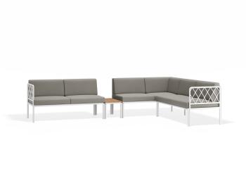 Seville Config J - White Outdoor Corner Sofa by Bent Design image