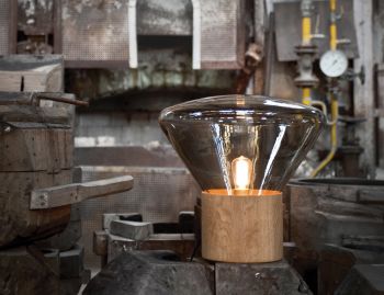 Muffins Solid Oak Floor Lamp H506 by Dan Yeffet and Lucie Koldova for Brokis image