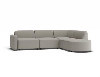 Atticus Modular Sofa Config D or E Curved Open End Oyster Grey by Bent Design image