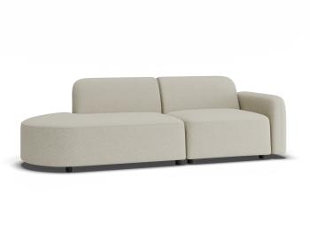 Atticus Modular Sofa Config F or G Curved Open End Ivory Cream by Bent Design image