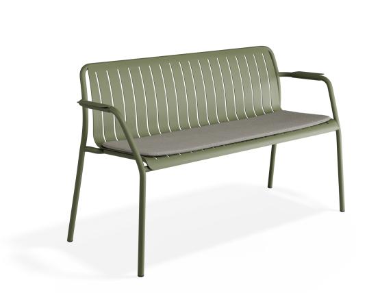 P 1 Roku Gardenbench Lightgrey Green