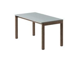 Couple Coffee Table 40 X 84 X 40 Dk Stain Blue Plain 1
