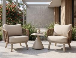 Modern Rope Fabric Outdoor Lounge Chairs