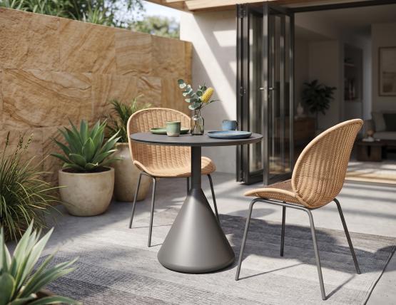 Kora Small Table In Outdoor Courtyard New