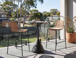 Bar Stools On A Balcont
