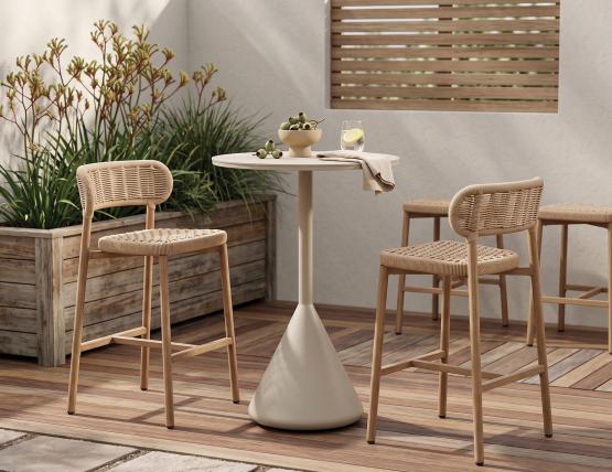 Teak Stools In Modern Home