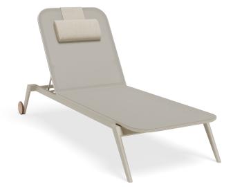 Amalfi Matt Latte Sun Lounge with Biscuit Mesh by Bent Design image