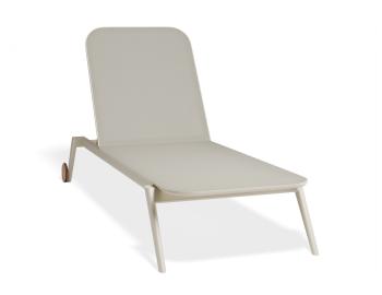 Amalfi Matt Latte Sun Lounge with Biscuit Mesh by Bent Design image