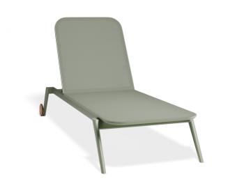 Amalfi Eucalyptus Green Sun Lounge with Green Mesh by Bent Design image