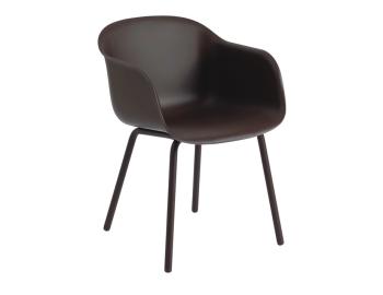 Fiber Side Outdoor Armchair in Brown Red by Iskos Berlin Muuto image