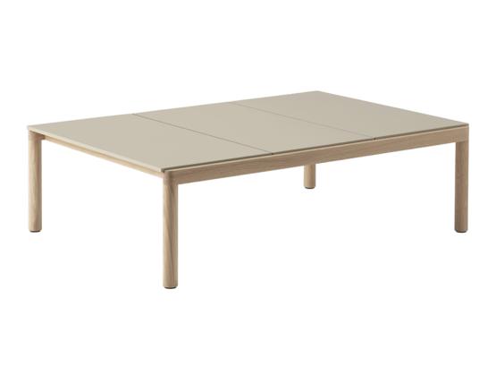 Couple Coffee Table 120 Sand Oak Plain