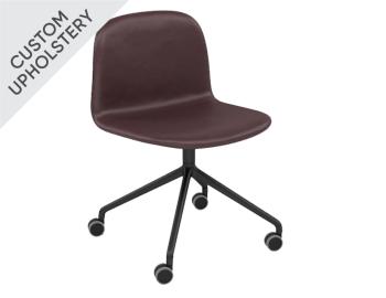 Visu Wide Chair Upholstered with Swivel Base and Casters by Mika Tolvanen for Muuto image