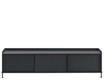 Enfold Sideboard 186 x 45 cm in Anthracite Black by Thomas Bentzen for Muuto image