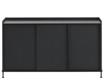 Enfold Sideboard 148 x 45 cm in Anthracite Black by Thomas Bentzen for Muuto image