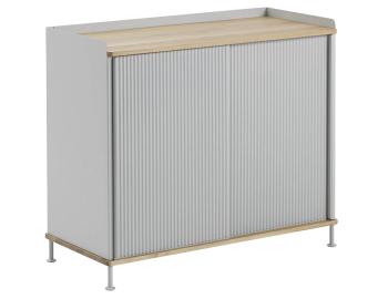 Enfold Sideboard Standard 100cm Grey & Natural Oak by Thomas Bentzen for Muuto image