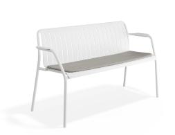 P 1 Roku Gardenbench Lightgrey White