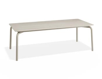 Roku Outdoor Dining Table 220cm in Matte Latte with Dune Ceramic Top by Bent Design image