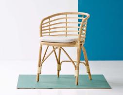 C100242110 Caneline Blend Armchair With Cushion White Scent Lifestyle 01