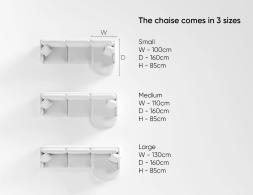 Monte Chaise Size Comparison