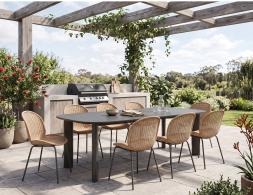 Charcoal Vela Dining Table