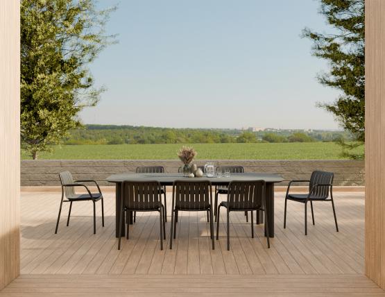 Vela Diningtable Charcoal Basalt Lifestyle 011